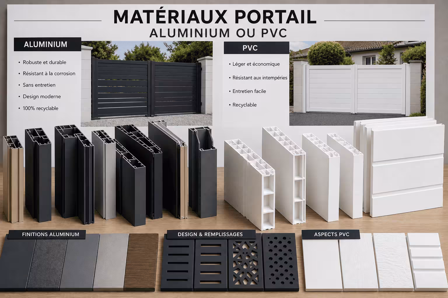 Matériaux portails nobel ouvertures